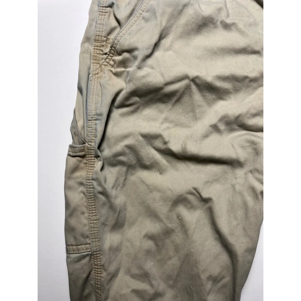 Carhartt Carpenter Pants Mens 36x30 Tan B324 FDK Distressed Workwear Utility